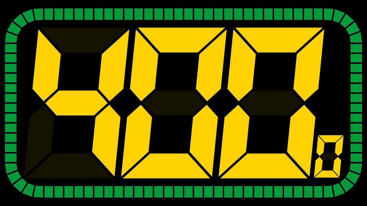 400 Seconds Reggae Countdown Timer with Big Numbers