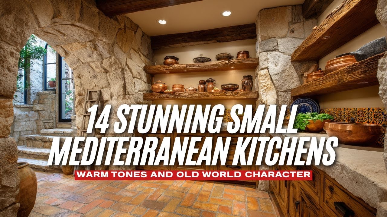 14 Stunning Small Mediterranean Kitchens with Warm Tones and Old World Character