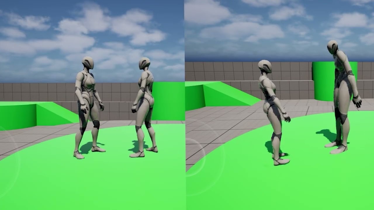 UE Accurate Interacting Animation System with Custom Character Heights - Progress Update 1