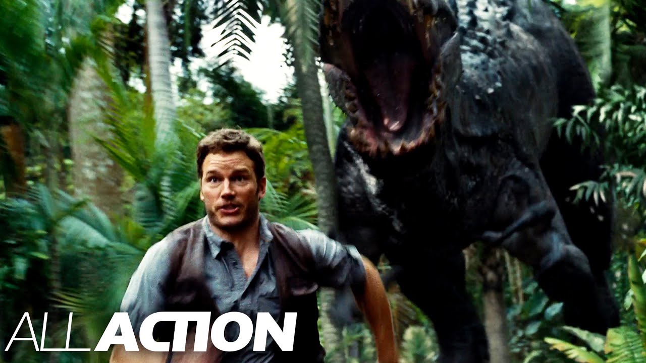 Indominus Rex Escapes | Jurassic World | All Action