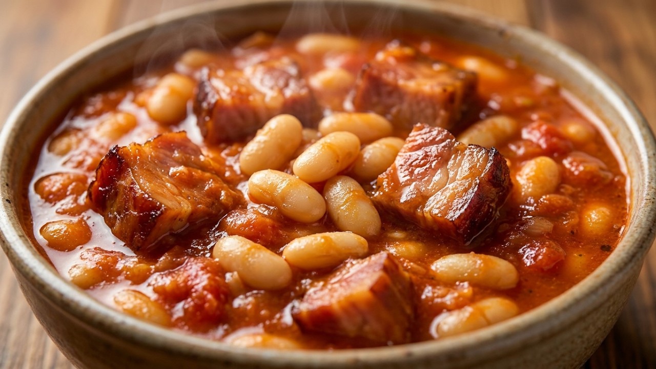 Fasole țărănească cu porc afumat – rețetă simplă și delicioasă