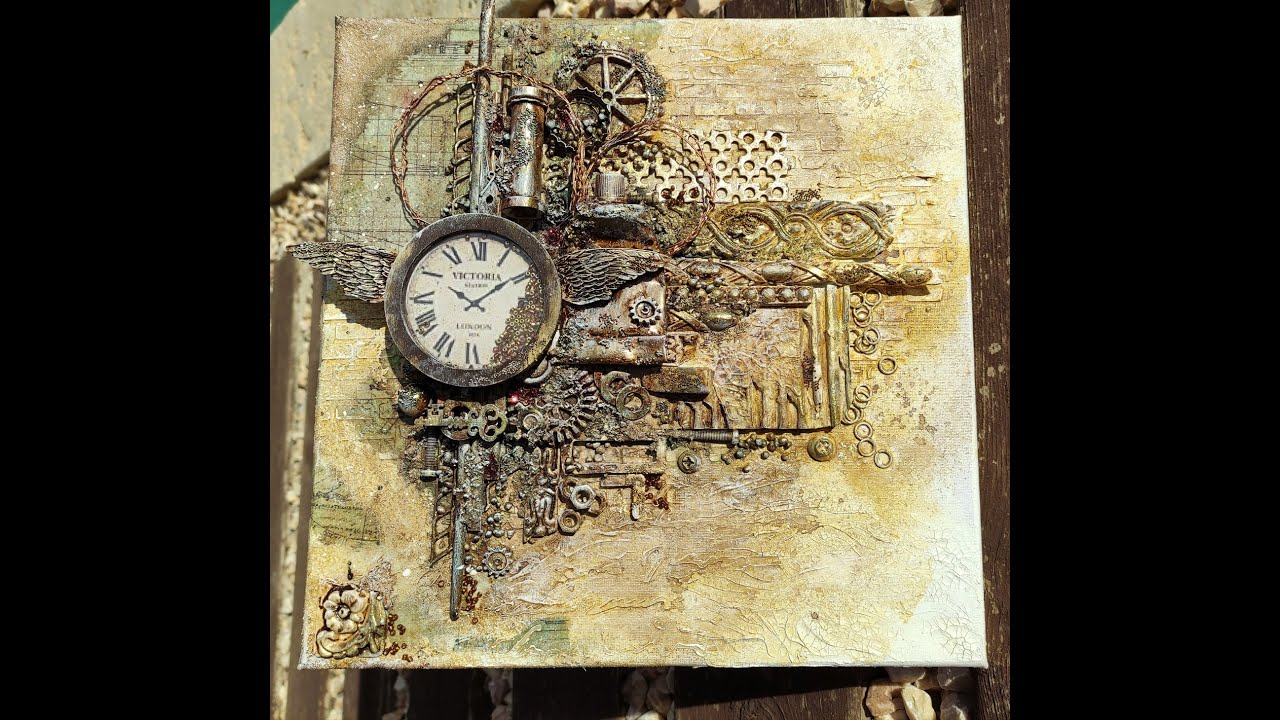 Cuadro grunge #mixed media (grunge canvas)