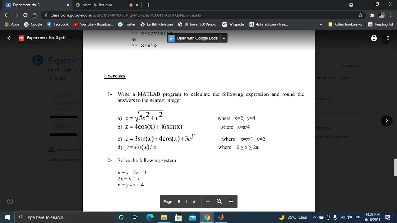 شرح Expressions في البرمجة عن طريق ماتلاب