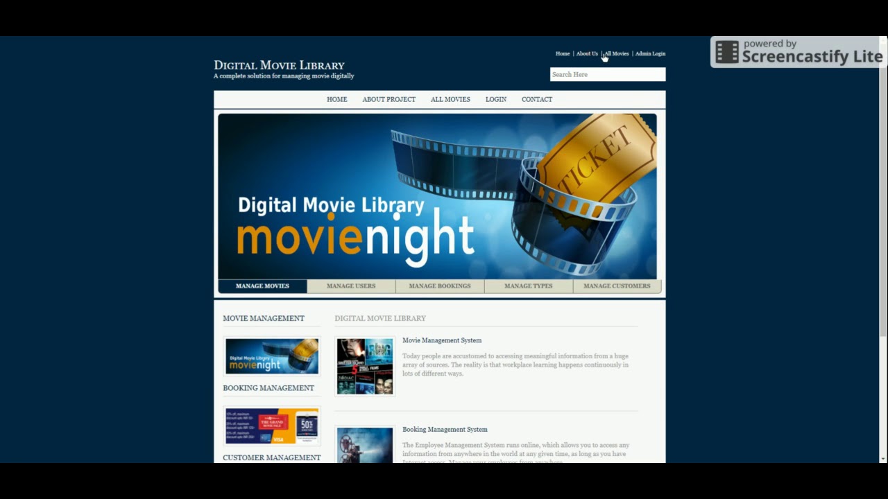 C#, ASP And MySQL Project On Digital Movie Library