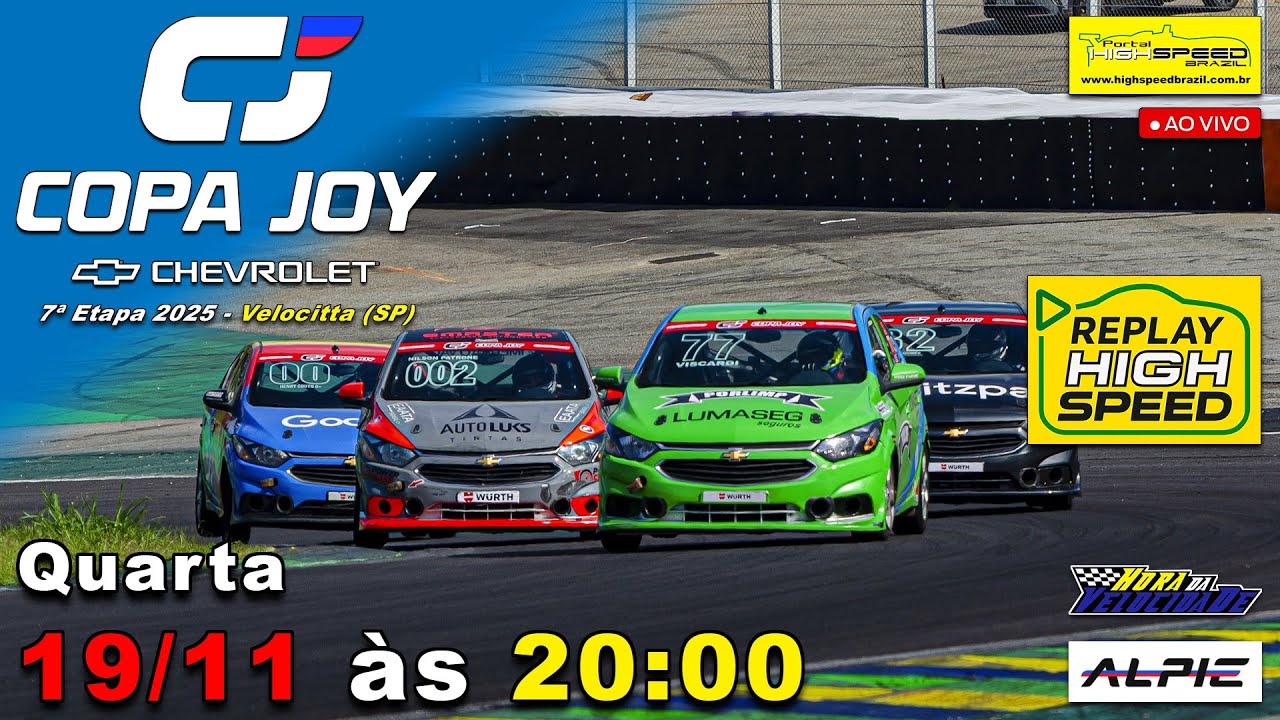 REPLAY HIGH SPEED | COPA JOY CHEVROLET | Mini Endurance | 7ª Etapa 2025 | Velocitta (SP) | Ao Vivo