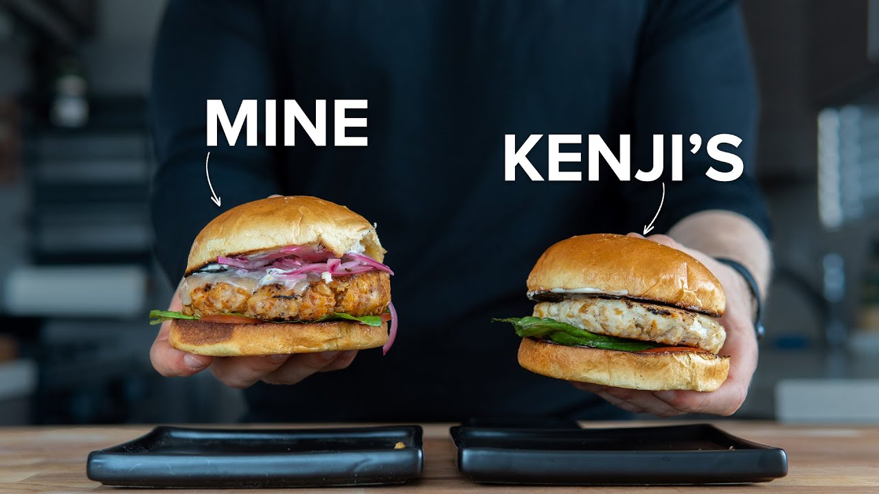 I remastered Kenji Lopez-Alt's Chicken Chickpea Burgers