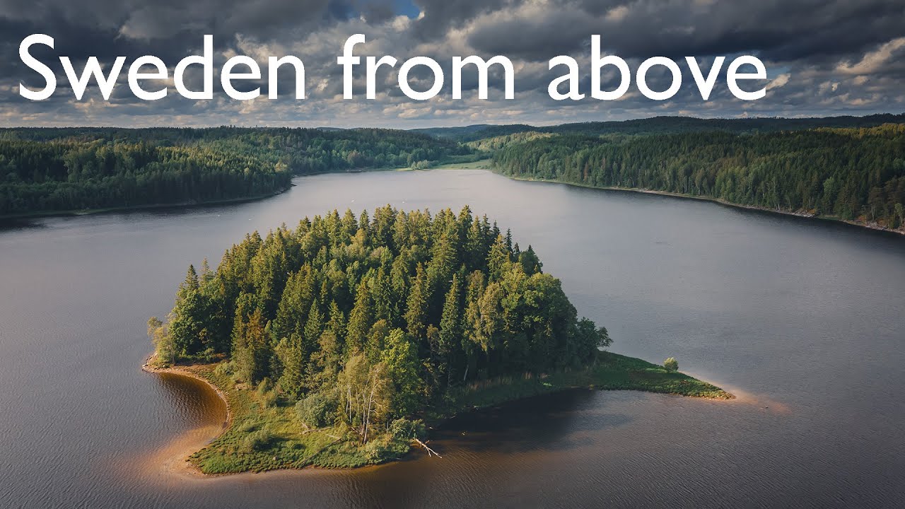 Sweden from above - 4K Drone footage, forest and lakes