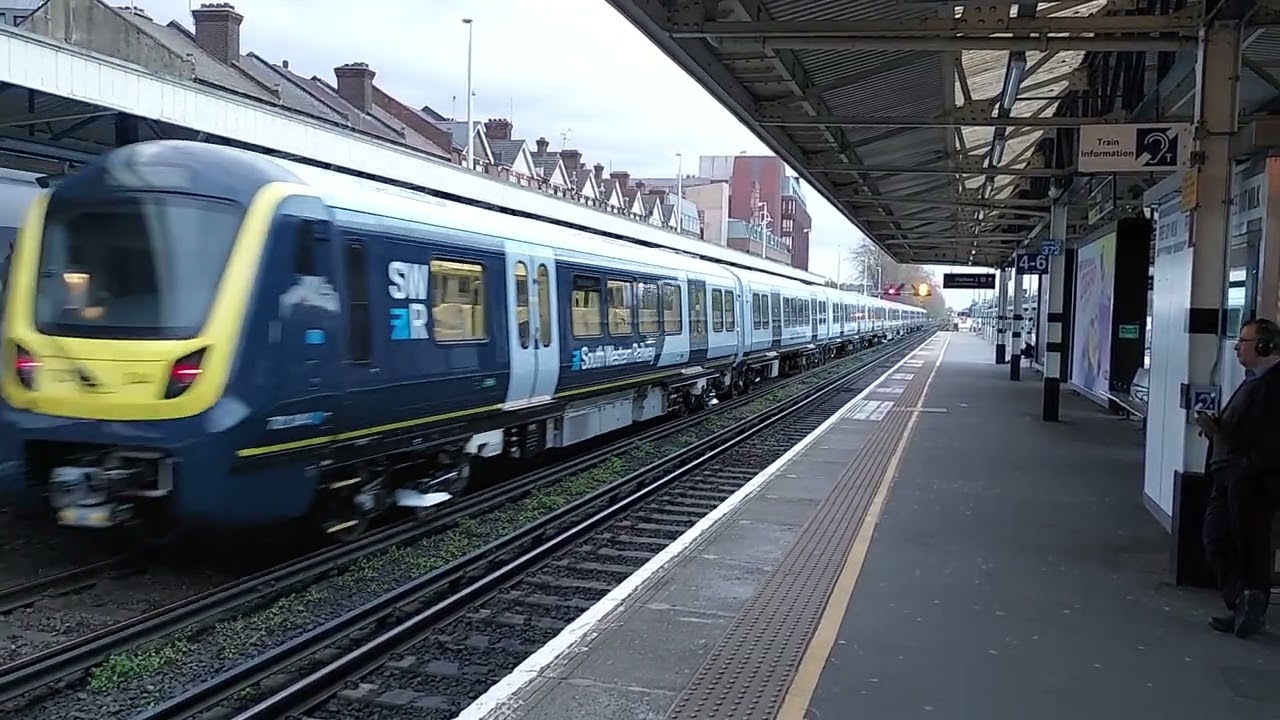class 701 train trial run departing Woking