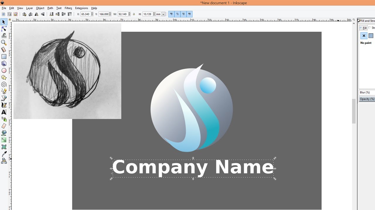 How To Design A Logo with Inkscape Software / Logo Design Tutorial