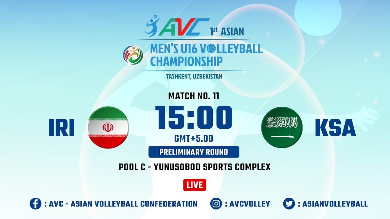Iran VS Saudi Arabia : The 1st Asian Men's U16 Volleyball Championship