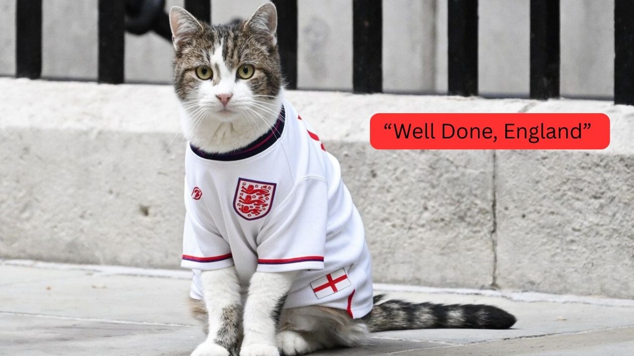 Larry, The Downing Street Cat   Well done, England