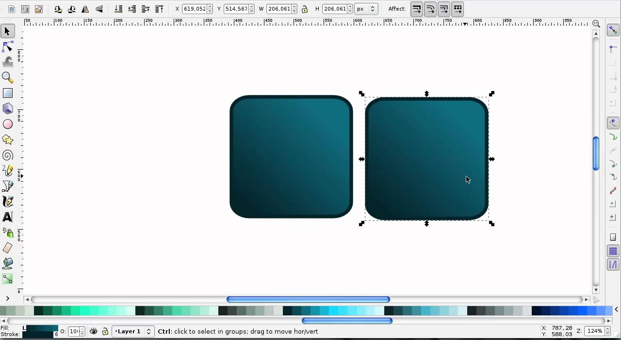 Create a Glossy Button with Inkscape