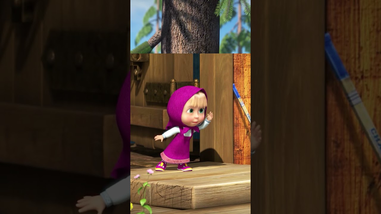 Looking for a ticket together 🎟️👀 #Aroundtheworldinoneday #MashaAndTheBear #Shorts #cartoonforkids