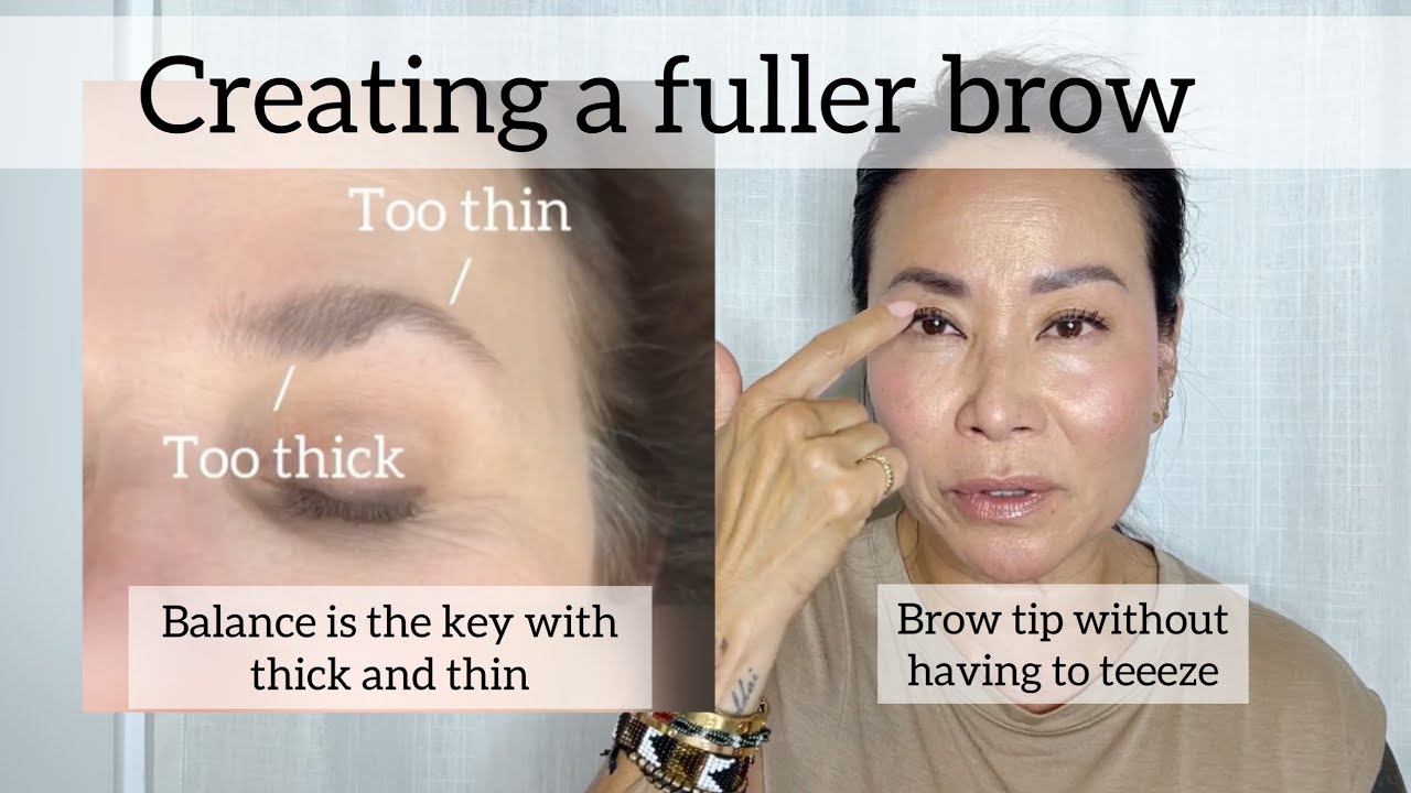 Creating a fuller brow from thick and thin