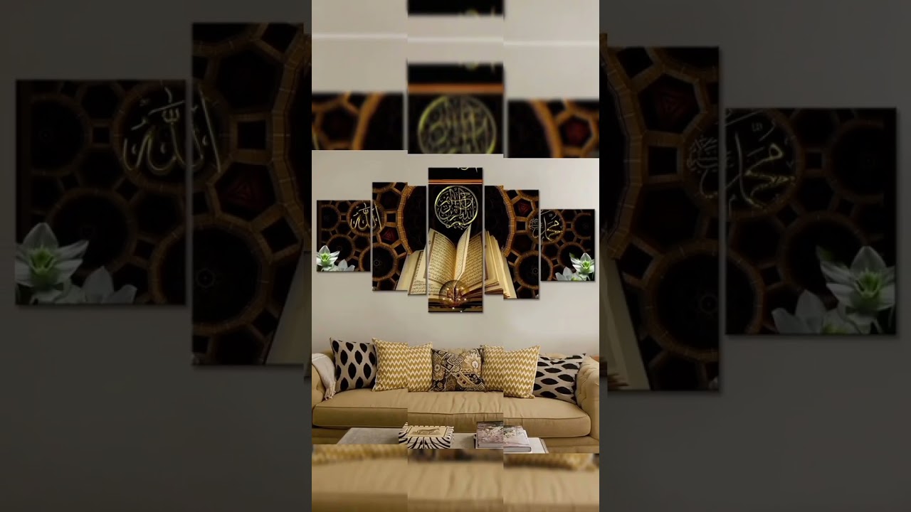 5 pieces canva wall art #artcalligraphy #quranpicture