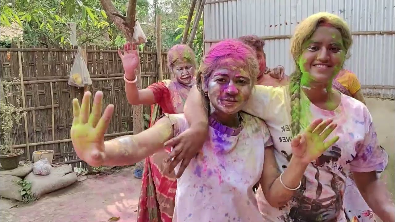 Holi Celebration Family/Khatarnak Holi/Holi Vlog/Silver Holi/Husband/Wife/Silver Holi Putai New
