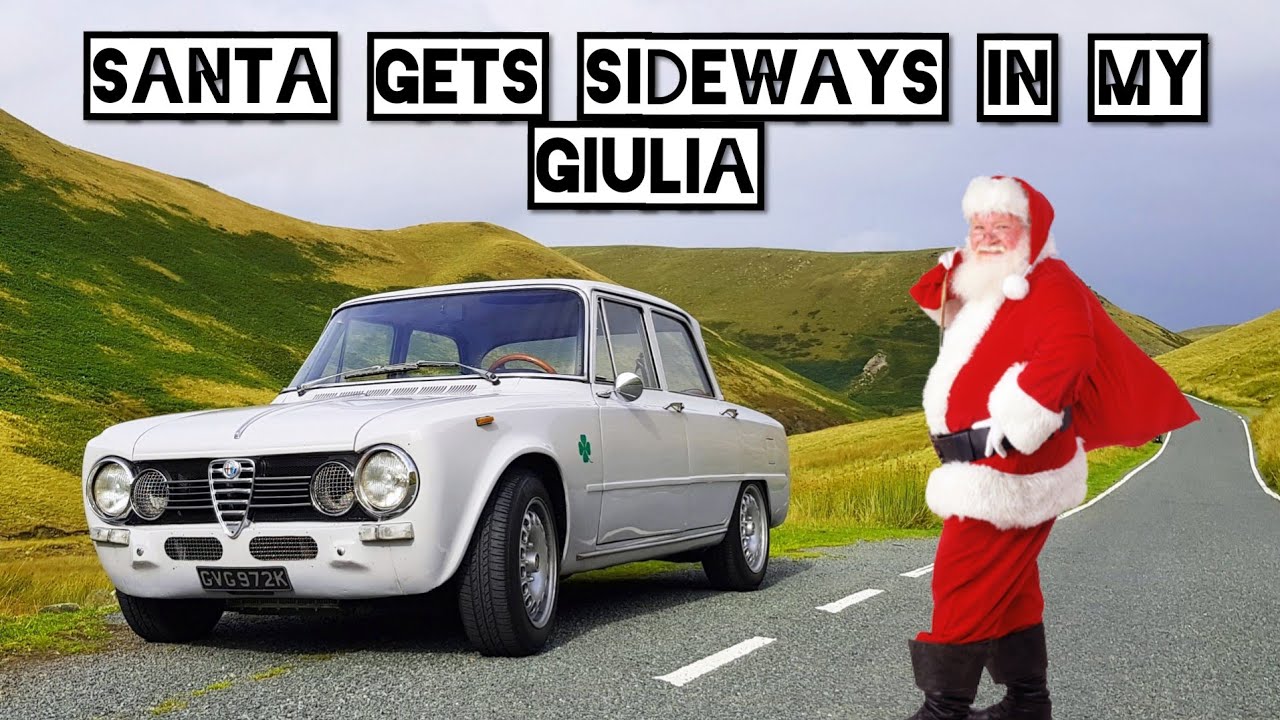 Santa drifts my Alfa Giulia - Onboard drive, amazing pure sound