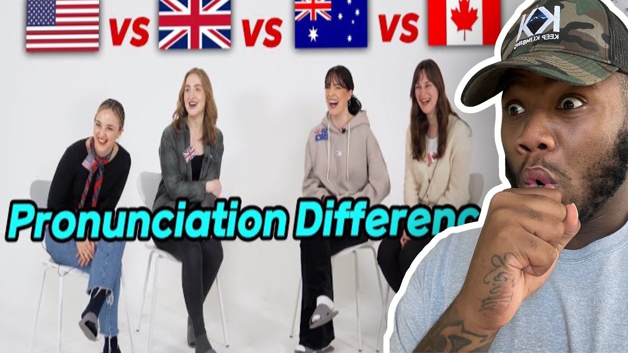 American Reacts To English differences Among 4 countries! (American,British,Aussie,Canadian)