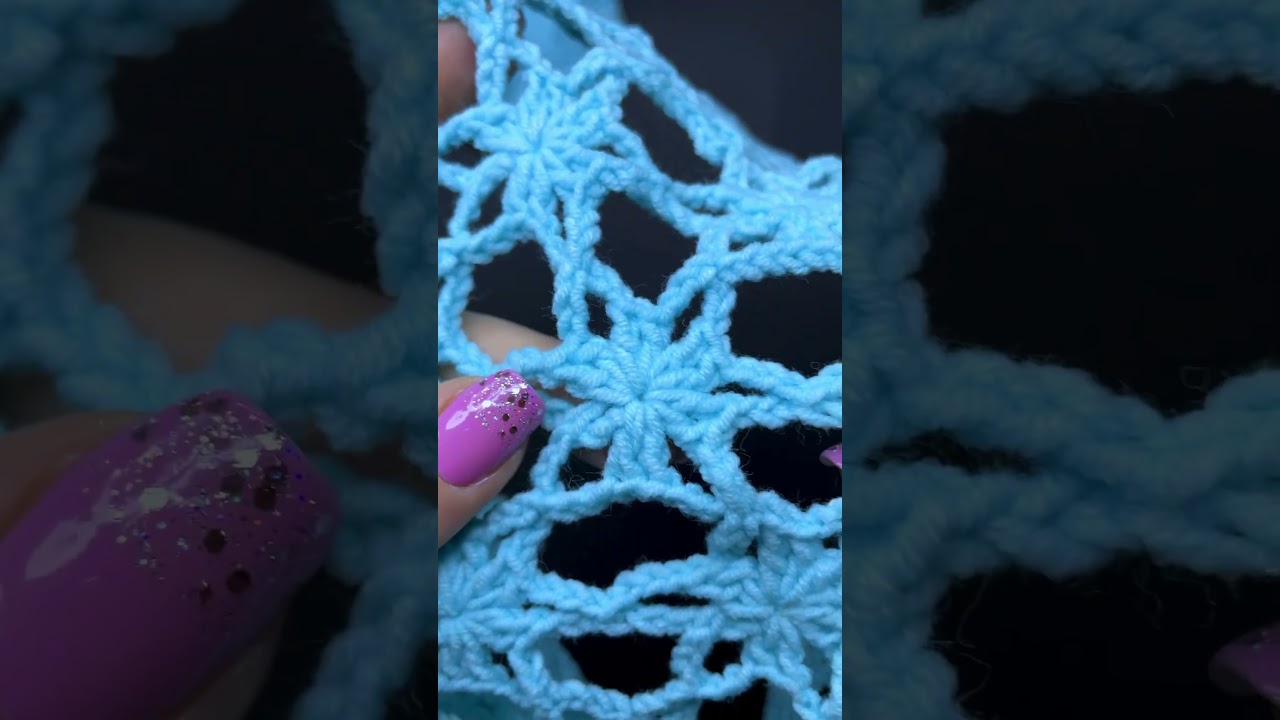 Flower mesh 🦋🩵 a beautiful pattern #crochet #pattern #design #knittig #tutorial #handmade #diy