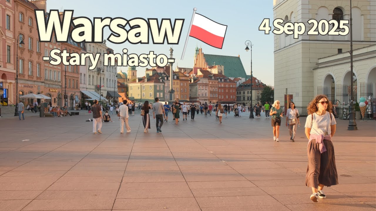 Summer Walk Warsaw Stary miasto Poland - 4 September 2025 | Walking Tour