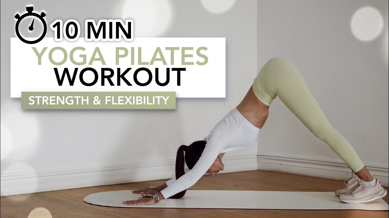 10 MIN YOGA PILATES WORKOUT | Смешанная тренировка йоги и пилатеса для общей силы | Eylem Abaci