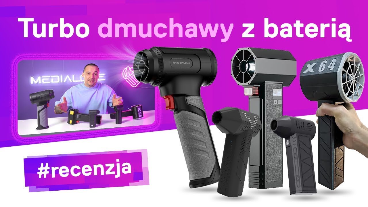 Turbo Dmuchawa TF64, X64, Medialove X9 Turbo, mini dmuchawy X5, ZY7400, przykłady użycia - recenzja.