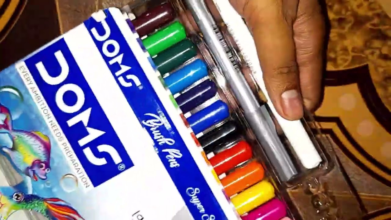 ❤️❤️doms brush pens ❤️❤️unboxing video supperb quality 👌👌 #drawing #unboxing #brush #brushpen #colar