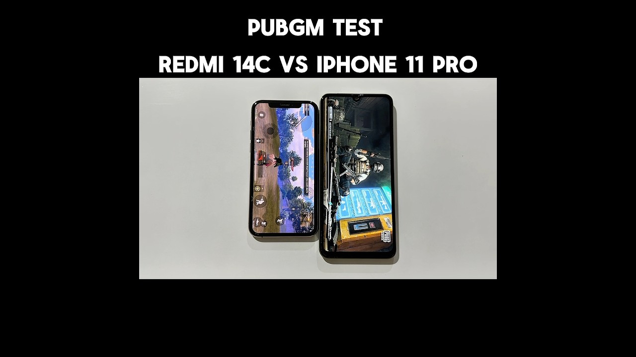 IPHONE 11 PRO VS REDMI 14C - PUBGMetro TEST