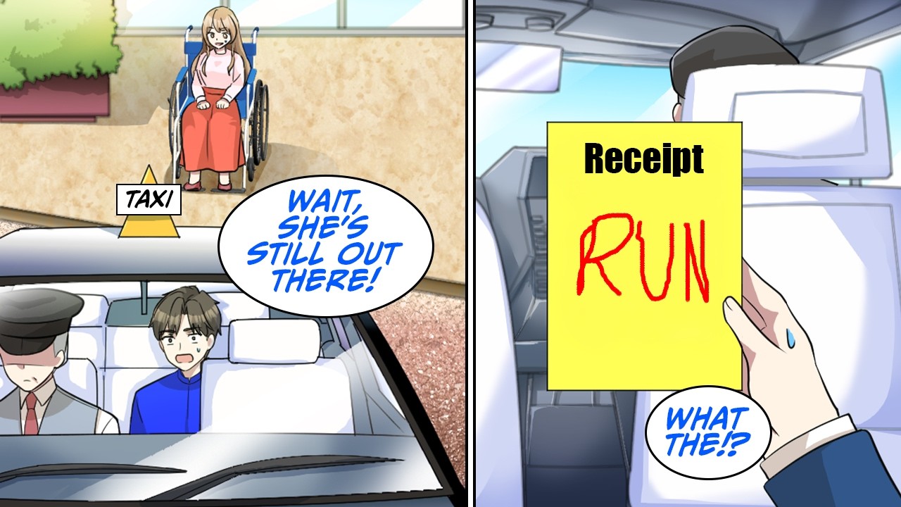 This cab driver drove off without my wife, but then... [Manga Dub]