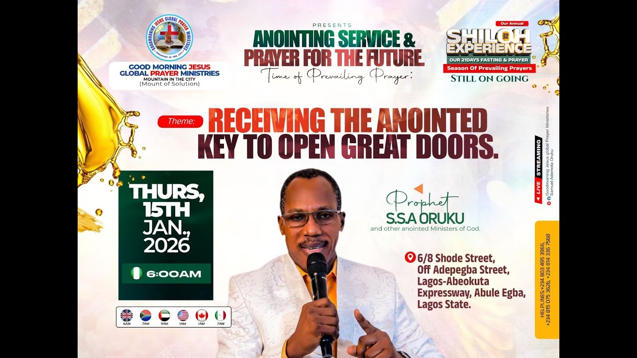 THURSDAY SERVICE|| WITH PROPHET S.S.A ORUKU|| 15TH JANUARY 2026