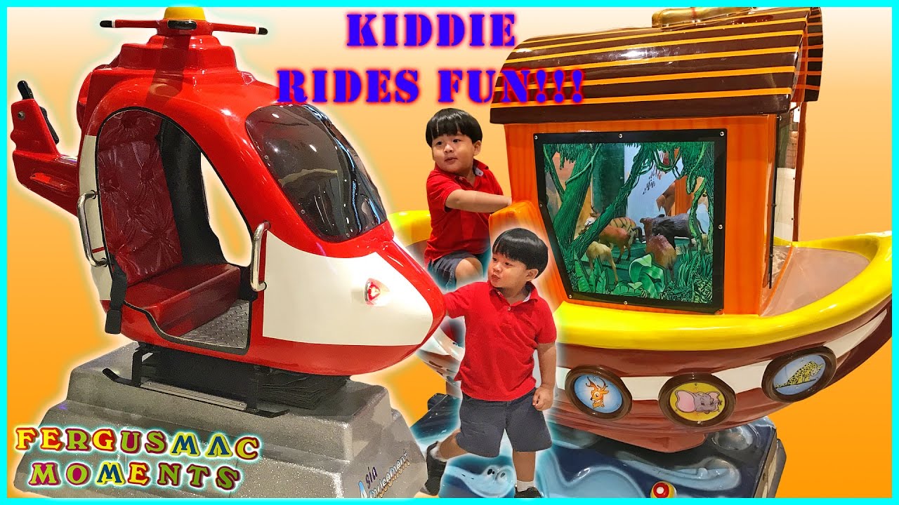 PIRATE BOAT and FIREMAN CAR Cool FUN KIDDIE RIDES