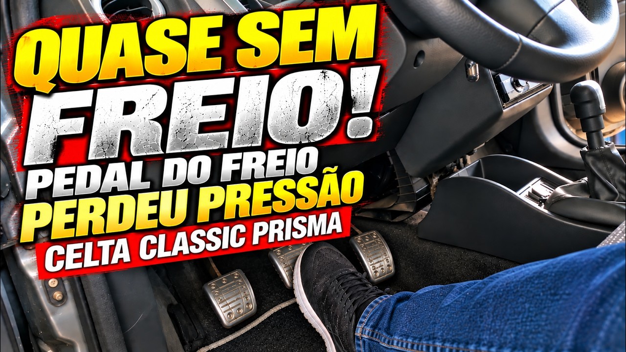 CARRO QUASE SEM FRERIO PEDAL DO FREIO MOLE DESCENDO SEM PRESSÃO GM CELTA CLASSIC CORSA ONIX PRISMA!