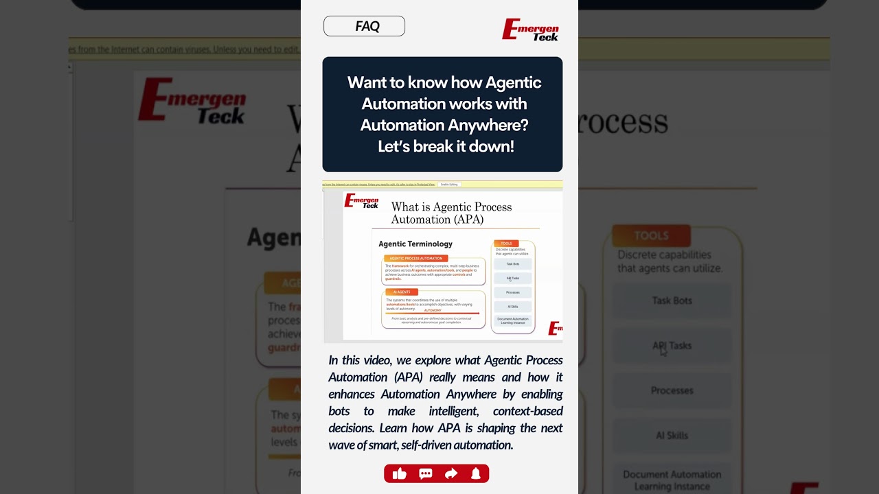 Want to know how Agentic Automation works with Automation Anywhere? #agenticautomation