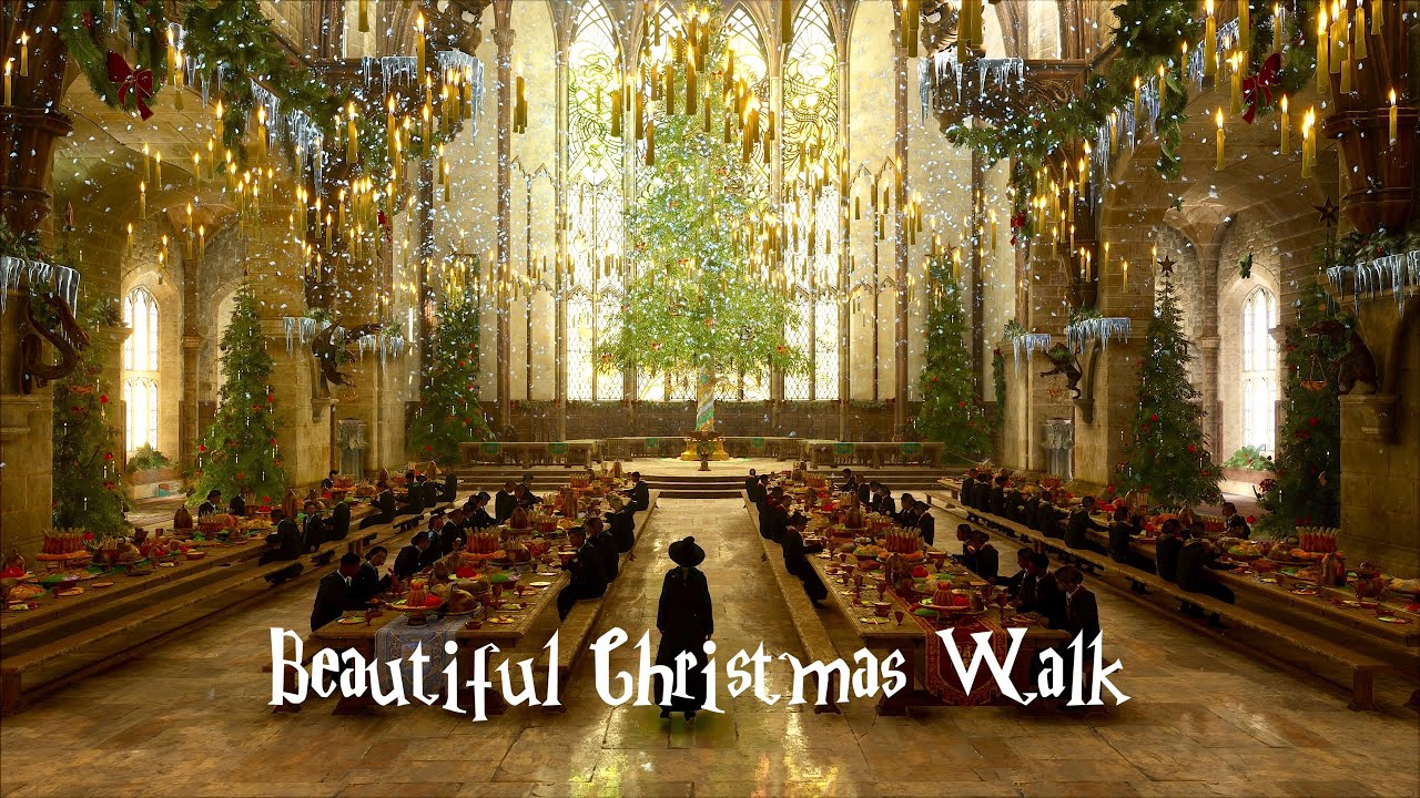 Beautiful Christmas Walk in Hogwarts and Hogsmeade | Hogwarts Legacy (ambience)