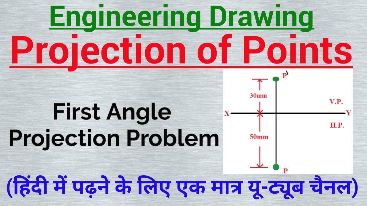 projection of points in hindi, projection of points, projection of points engineering drawing