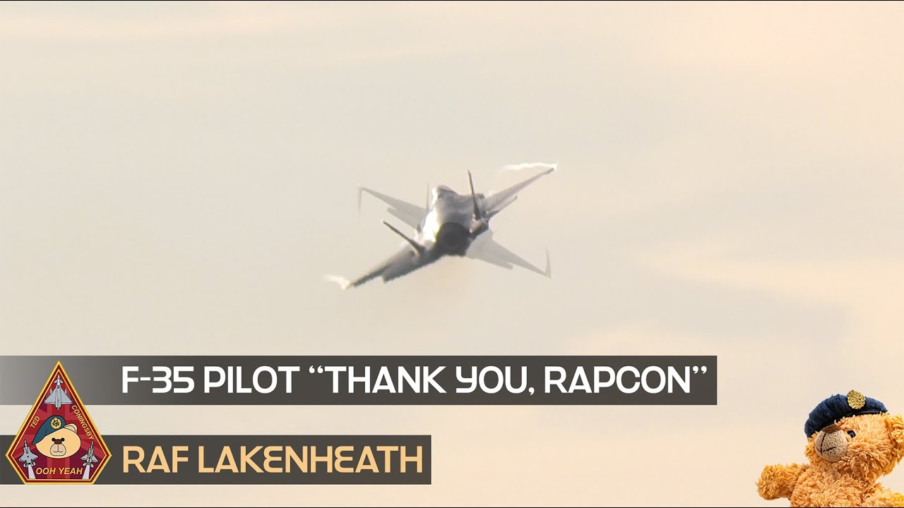 ACTION SPEAKS LOUDER THAN WORDS • F-35 WING WAVE 'THANK YOU' ACKNOWLEDGEMENT TO RAPCON • EGUL