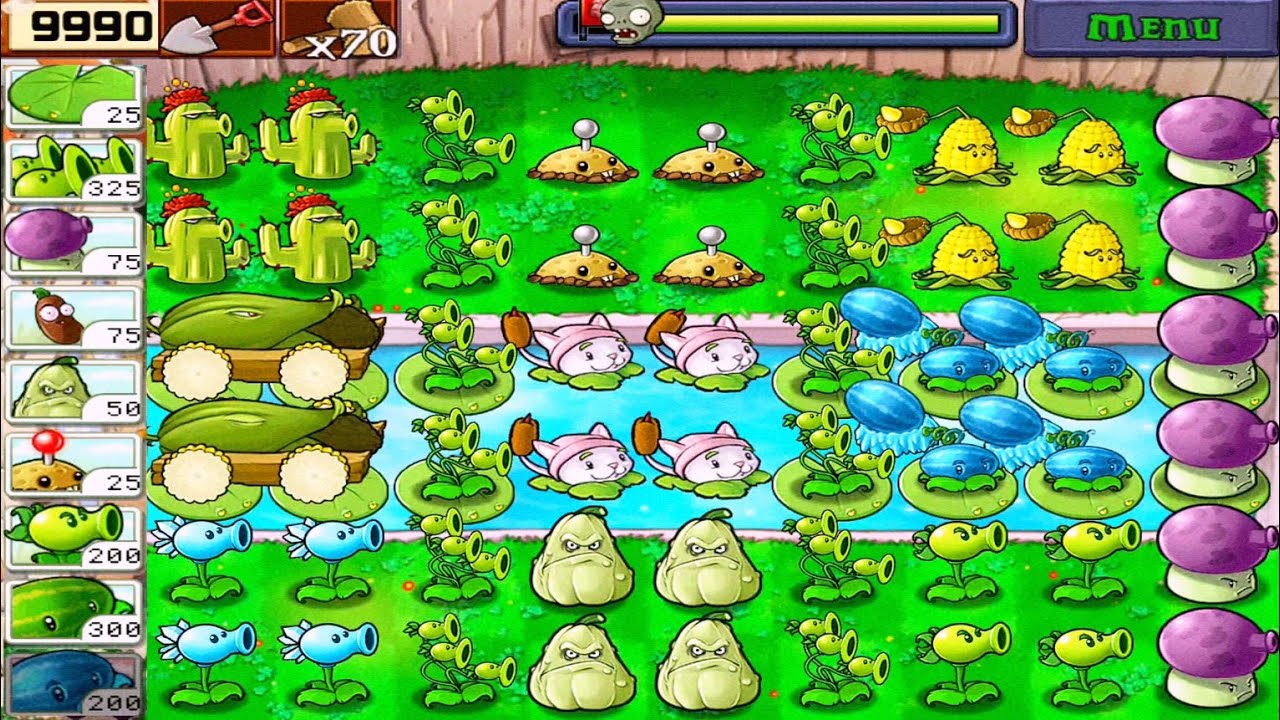Plants vs Zombies • Survival Pool • All Plants vs All Zombies • Full Walkthrough HD [ 1080p ]