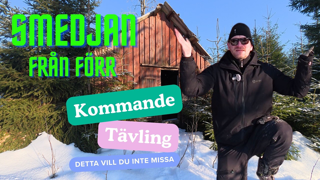 Jag visar upp en gamal smedja samt en jordkällare från förr, tävling i slutet