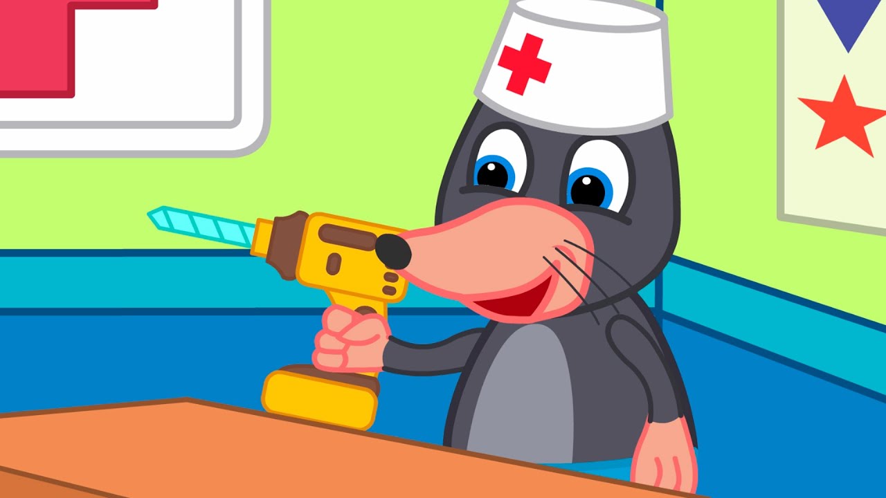 Benny Mole and Friends - Dentist drill Cartoon for Kids