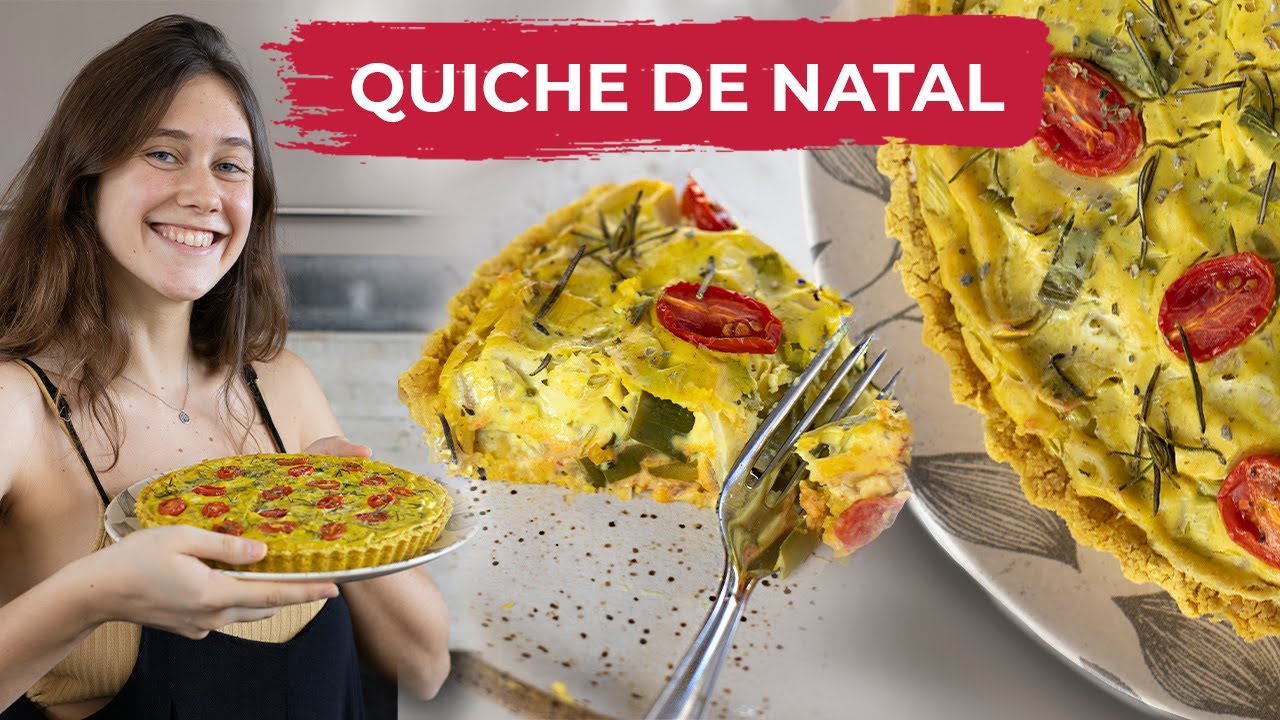 ESSA QUICHE VEGANA VAI SALVAR SUA CEIA | Fácil, Proteica e Sem Glúten