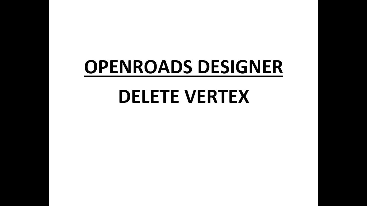 ORD - MicroStation - 9.13 - Delete Vertex