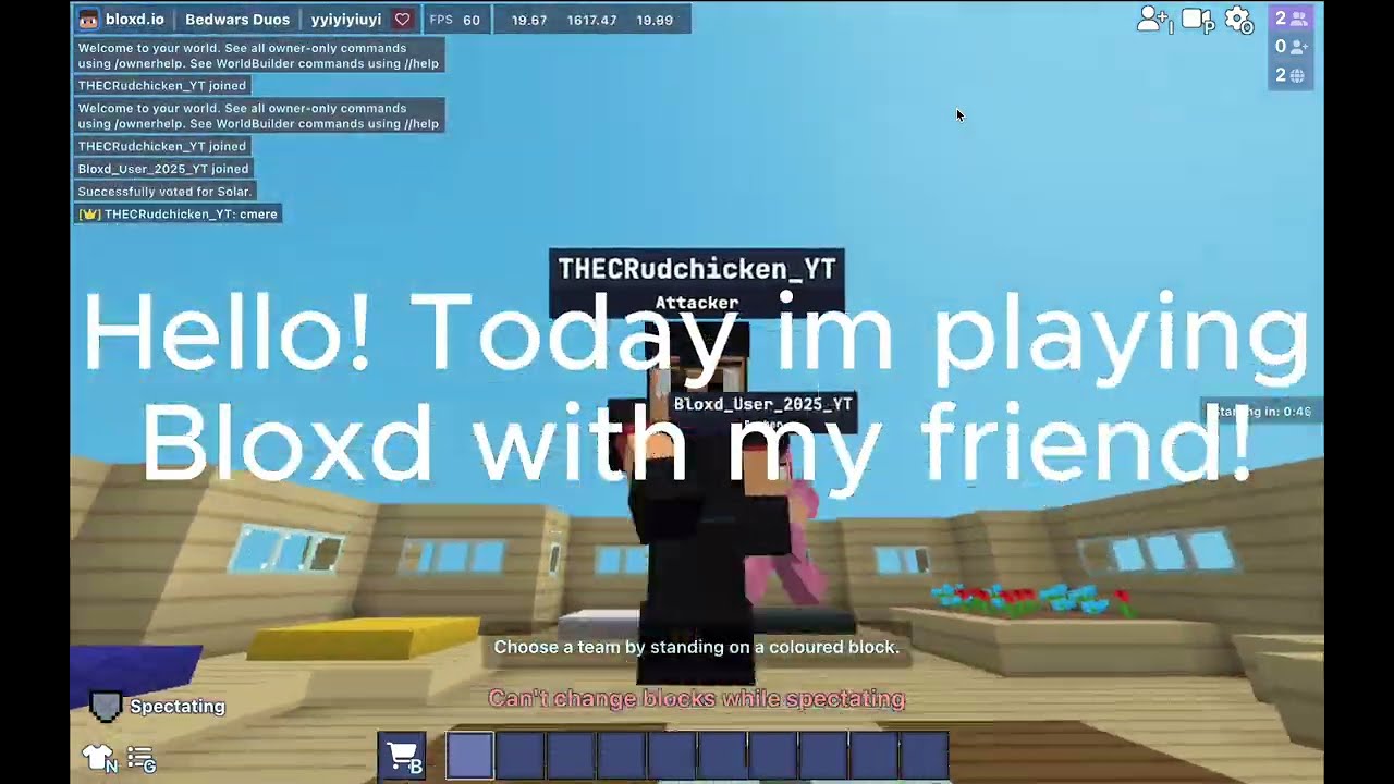Bedwars with my friend!