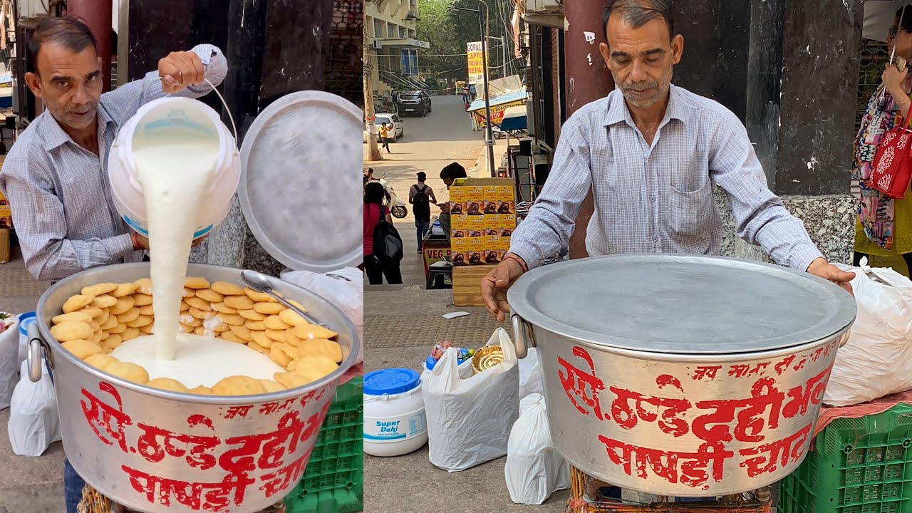 Sharma Ji super soft Dahi Bhalla in Delhi- Indian Street Food