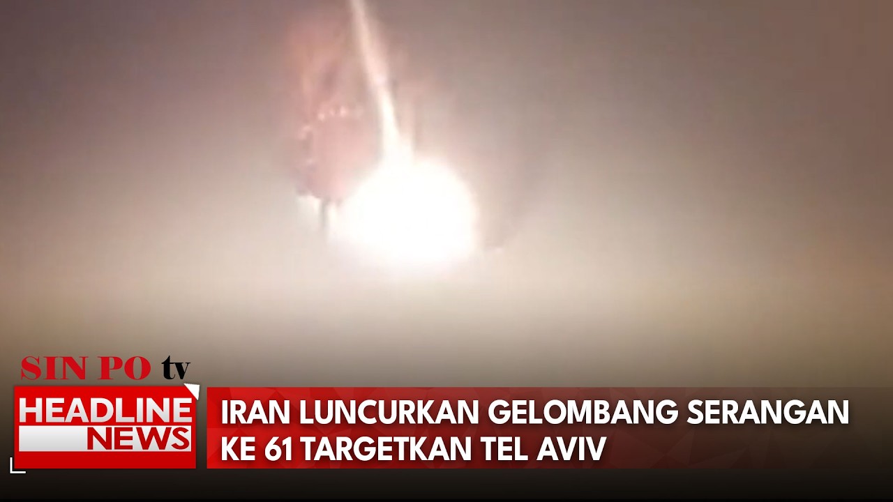 Iran Luncurkan Gelombang Serangan Ke 61 Targetkan Tel Aviv