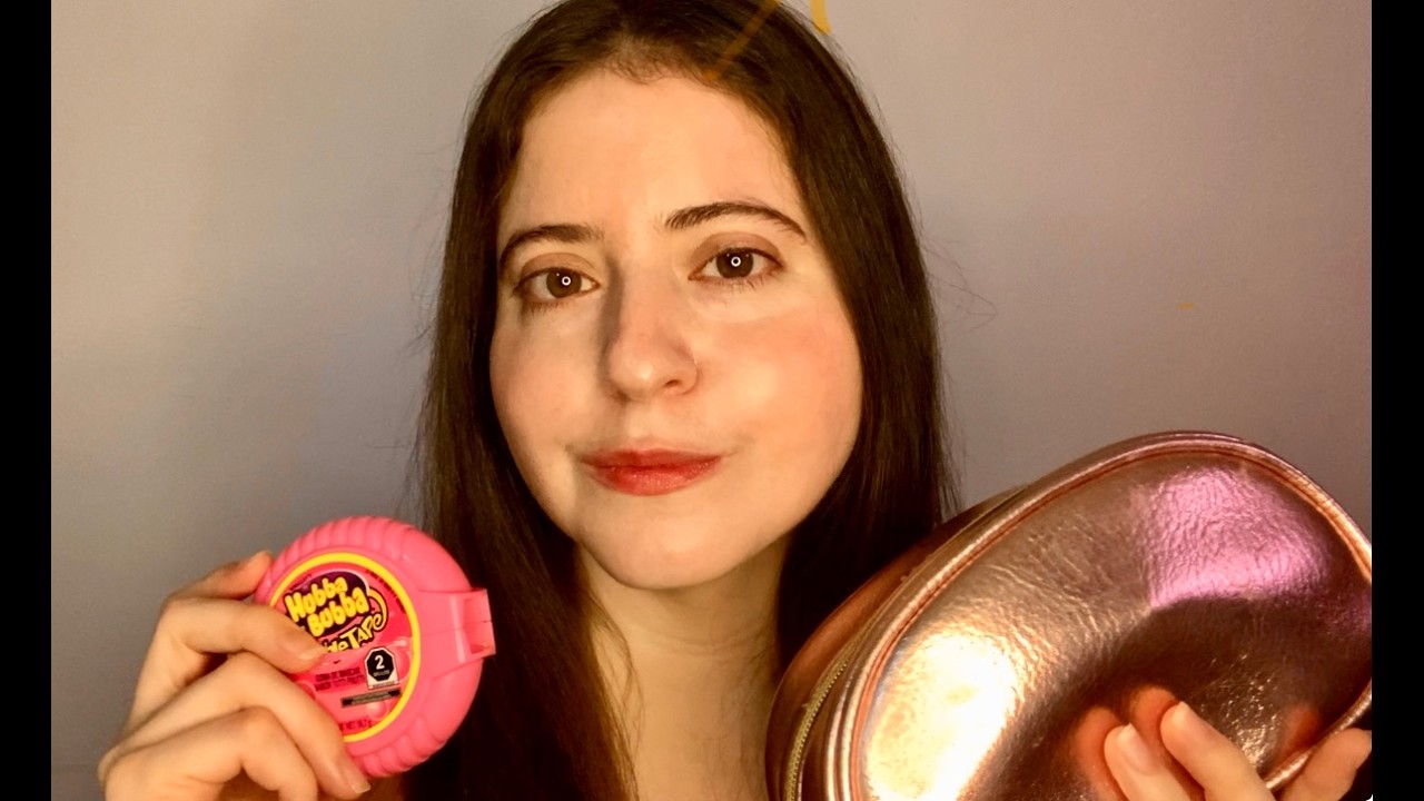 ASMR Chewing Gum and Doing My Makeup (no talking)