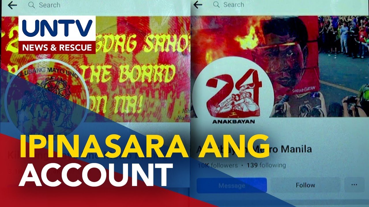 FB accounts ng Anakbayan at KMU, ipinasara matapos mag-post ng pagkilala kay CPP founder Joma Sison