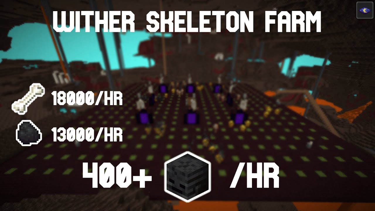 Wither Skeleton Farm 400 Skulls per Hour for Minecraft 1.21+