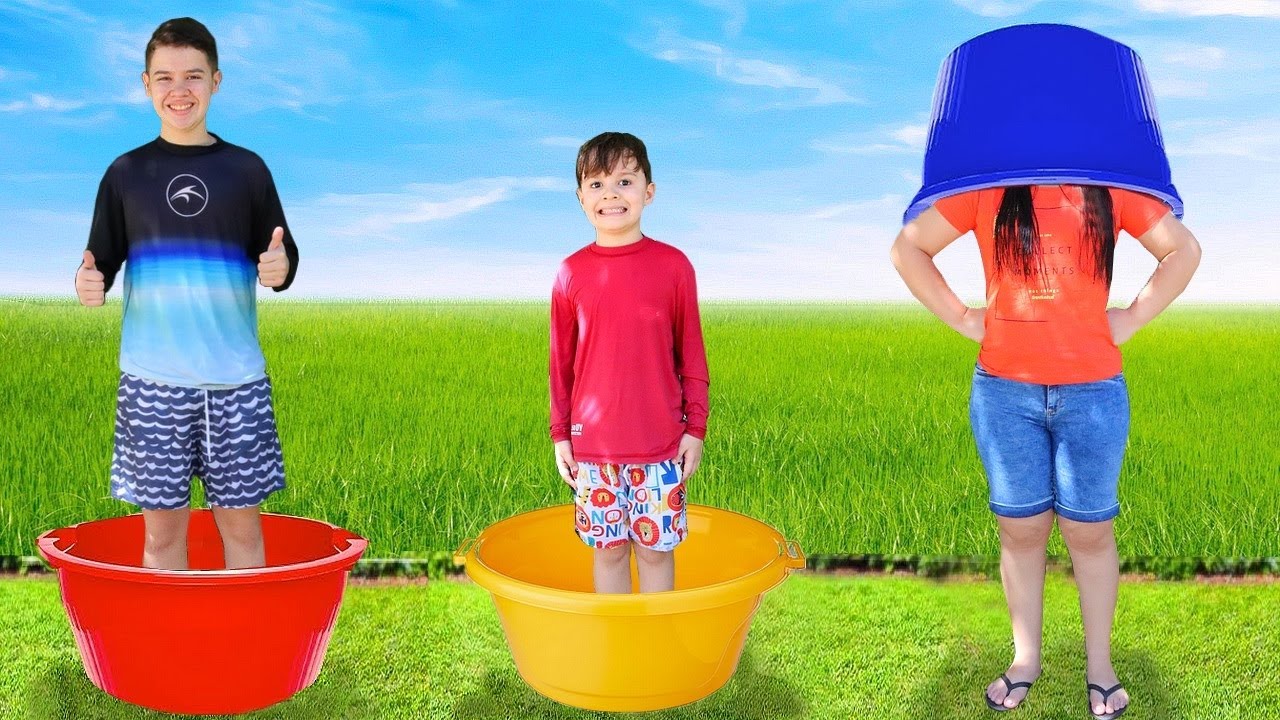 Igor e Gabriel em uma história engraçada da piscina no balde