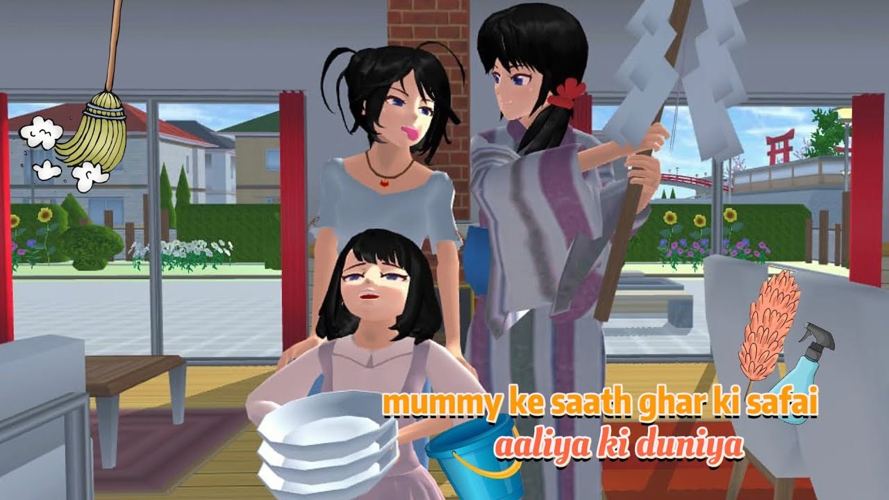 Mummy ne karvai ghar ki safai😫😅Hindi anime❤🌈