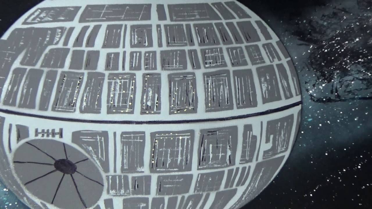 Death Star Rising - Spray paint art by Markus Fussell